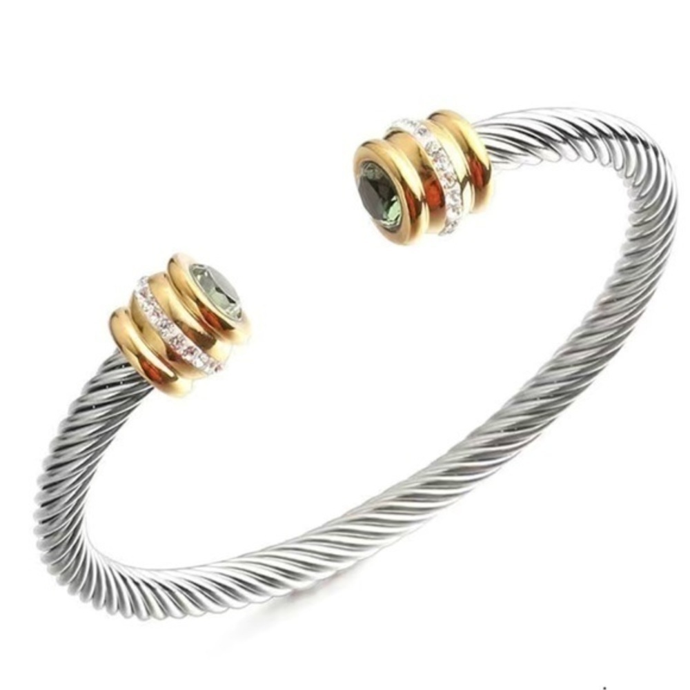 COPY - Twisted cable bracelet. Pick your birthday stone or just a pretty color.